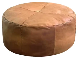 Leather Pouf Ottoman