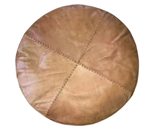 Leather Pouf Ottoman