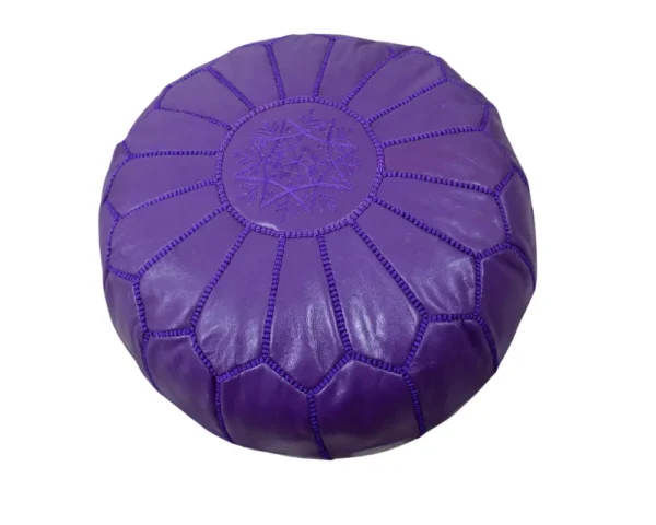 purple pouf ottoman-50x30 CM